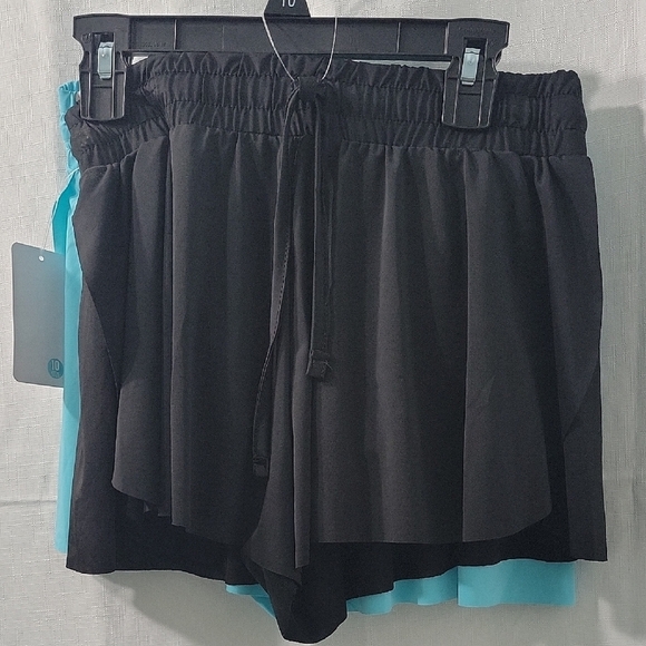 btween Light Blue & Black Athletic Girls Skorts with Pockets Set Of 2 Size 10 - Picture 5 of 8